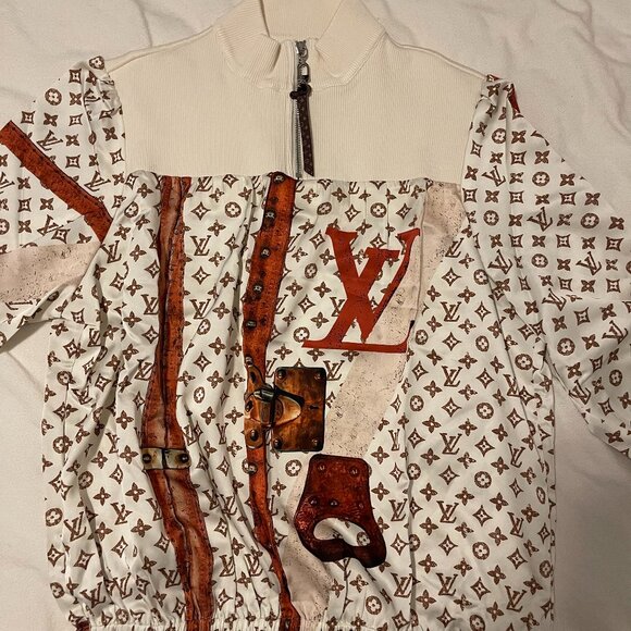 thrifted Louis Vuitton trunk half zip up SZ M - Picture 2 of 10